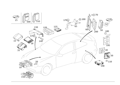 Radio, Operating and Display Unit for 2002 Mercedes-Benz C320 #0