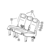 1CA451D5AA - Interior Trim: Rear Headrest for Mopar Image