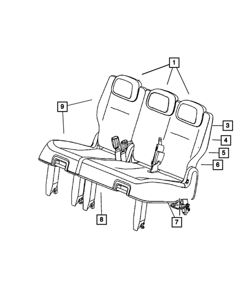 Rear Seats-Folding and Quads for 2007 Dodge Grand Caravan #0