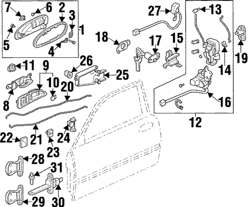 Lock & Hardware for 1998 Acura CL #0