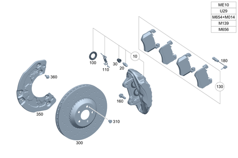 Front Wheel Brake for 2020 Mercedes-Benz GLC350e #0
