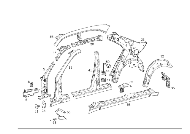 2106375516 - Side Panels: Reinforcement for Mercedes-Benz Image image