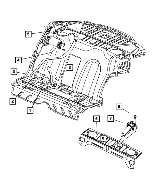 PH721DVAH - : Rear Outer Seat Belt, Right for Mopar Image
