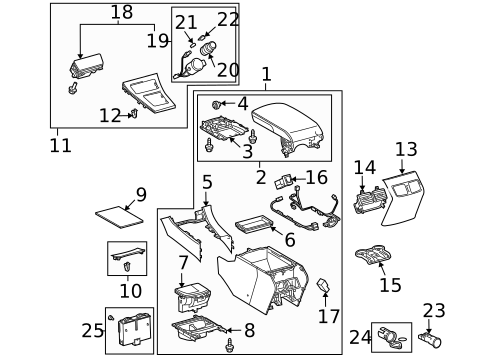 Center Console for 2011 Lexus ES350 #0