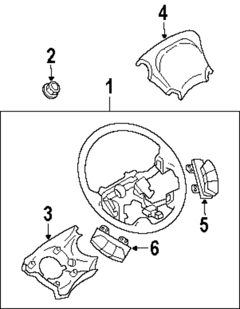 Steering Wheel & Trim for 2004 Isuzu Rodeo #0