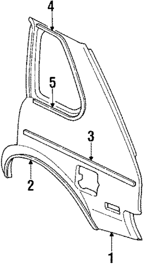 Quarter Panel for 1987 Pontiac T1000 #0