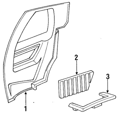 Quarter Panel Trim for 1988 Oldsmobile Cutlass Calais #0