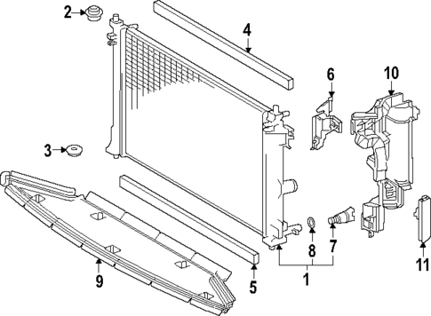 Radiator & Components for 2025 Toyota GR Corolla #1
