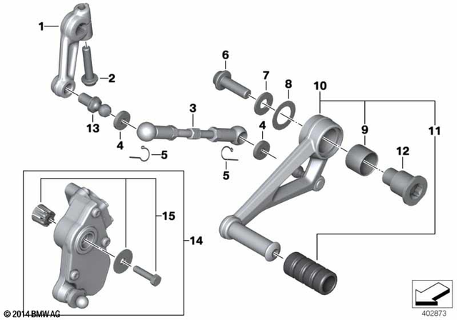 23418526730 - : Foot Shift Lever for BMW-Motorrad Image