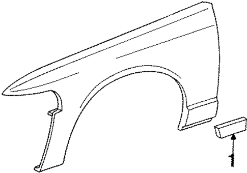 Exterior Trim - Fender for 1998 Mercury Grand Marquis #0