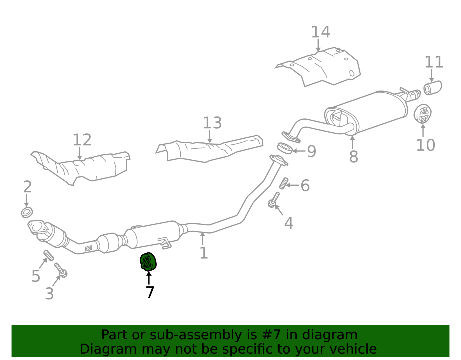 2001-2025 Toyota Muffler & Pipe Hanger 17565-0P031 | MotorMotor