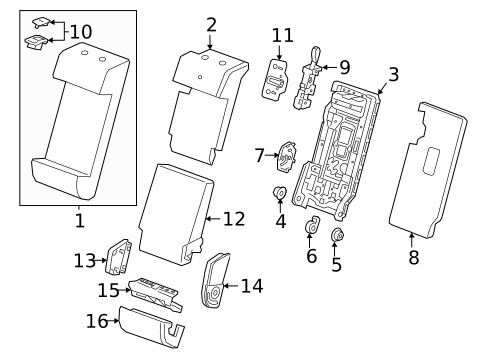 Rear Seat Components for 2019 Buick Regal Sportback #0