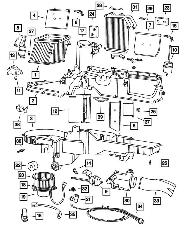 5011724AA - : A/c And Heater Cover for Mopar Image