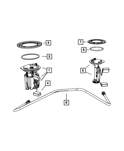Fuel Pump and Sending Unit for 2008 Jeep Patriot #0