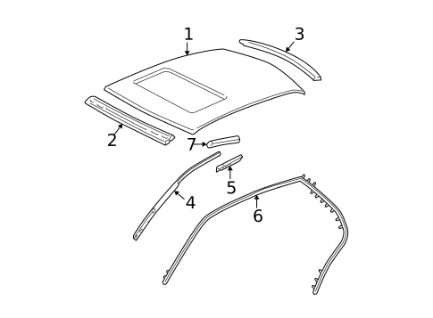 Exterior Trim - Roof for 2006 Cadillac DTS #0
