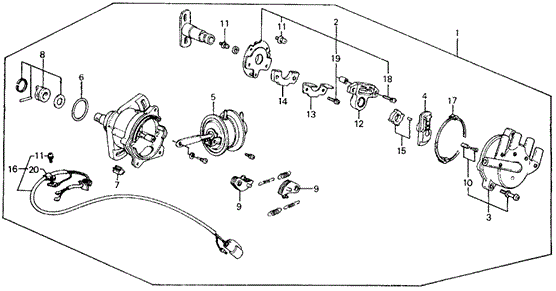 Distributor (Hitachi) for 1988 Honda Accord #0