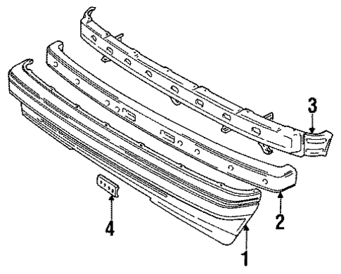 Bumper & Components - Front for 1989 Suzuki Sidekick #0