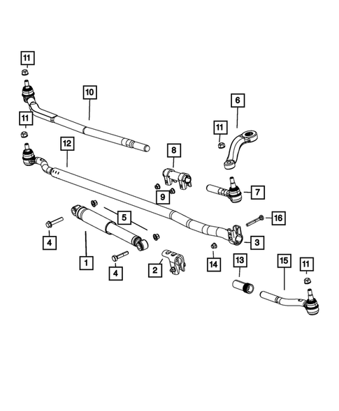 Steering Linkage, and Steering Shock for 2018 Jeep Wrangler JK #0
