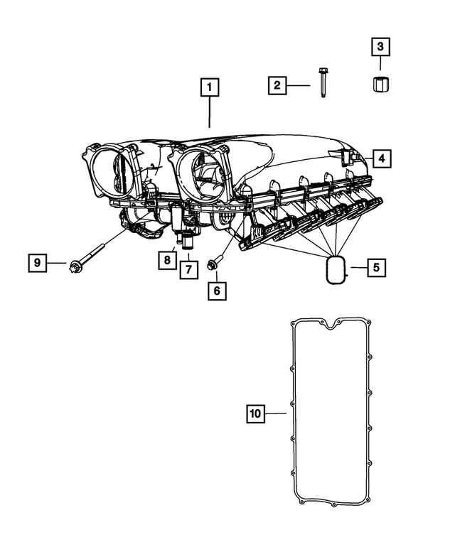 « 5037927AA –  : Gaine D`admission Joint pour Mopar Image »