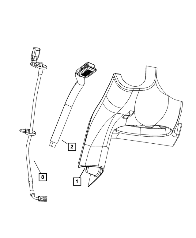 1NJ831DVAB - : A Pillar Molding, Left for Mopar Image