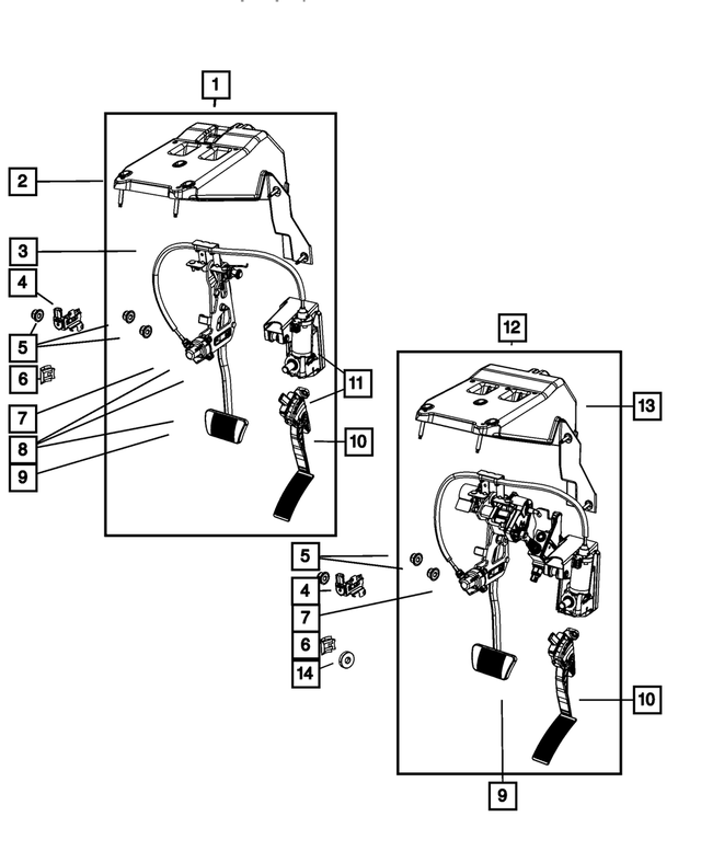 52855493AK - Brakes: Adjustable Pedal Assembly for Mopar Image