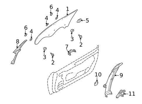 Front Door for 2002 Dodge Stratus #0