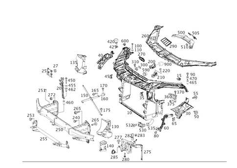 Front Reinforcement and Radiator Support for 2016 Mercedes-Benz GLE450 AMG #0