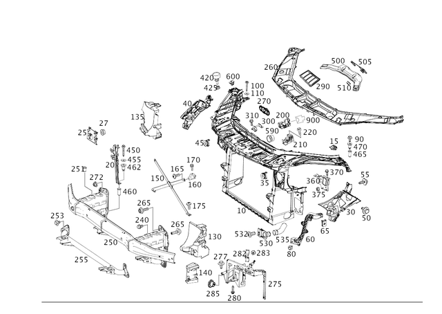 8186 - Front-End Assembly, Front Panel: Hexalobular Screw for Mercedes-Benz Image image