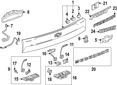 Exterior Trim - Lift Gate for 2025 Chevrolet Suburban #0