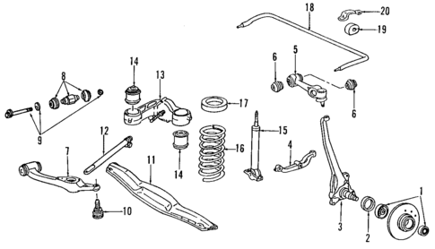 Front Suspension for 1986 Mercedes-Benz 300 SDL #0