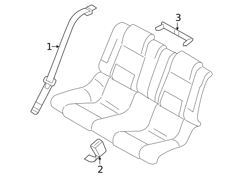 Rear Seat Belts for 2007 Ford Mustang #0