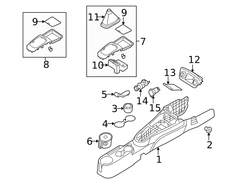 Center Console for 2007 Kia Rio5 #0