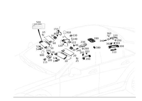 Sun Visor, Interior Mirror, Grab Handle for 2020 Mercedes-Benz S63 AMG #0