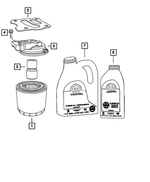 4761872AD - 2.7L Gas; Engine: 5w20 Engine Oil for Chrysler: 300, Aspen, Sebring, Town &amp; Country | Dodge: Avenger, Caliber, Challenger, Charger, Dakota, Durango, Grand Caravan, Journey, Magnum, Ram 1500, Ram 2500, Ram 3500 | Jeep: Commander, Compass, Grand Cherokee, Patriot, Wrangler Image