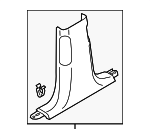 4H08672856PS - Body: Lower Center Pillar Trim for Audi: A8 Quattro, S8 Image