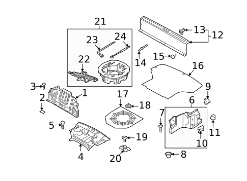 Interior Trim - Rear Body for 2008 Kia Amanti #0