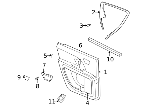 Rear Door for 2018 Dodge Journey #2