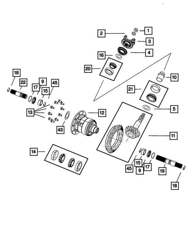 5013882AA - Rear Wheel Drive; Differential and Drive Line: Differential Shim Kit for Mopar Image