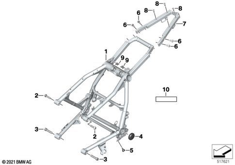 BMW rninet リアフレーム　純正品 Motorcycle Frame for 2021 BMW-Motorrad R nineT | Official BMW