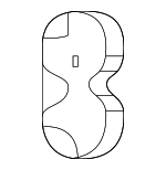 91503TK8A01 - Body: Belt Molding Clip for Honda: Odyssey Image