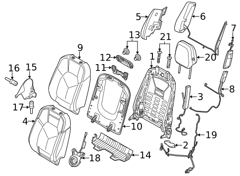 Front Seat Components for 2015 Porsche Cayenne #3