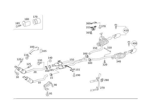 Exhaust System Used on Eight-Cylinder Gasoline Vehicles for 2006 Mercedes-Benz R500 #0