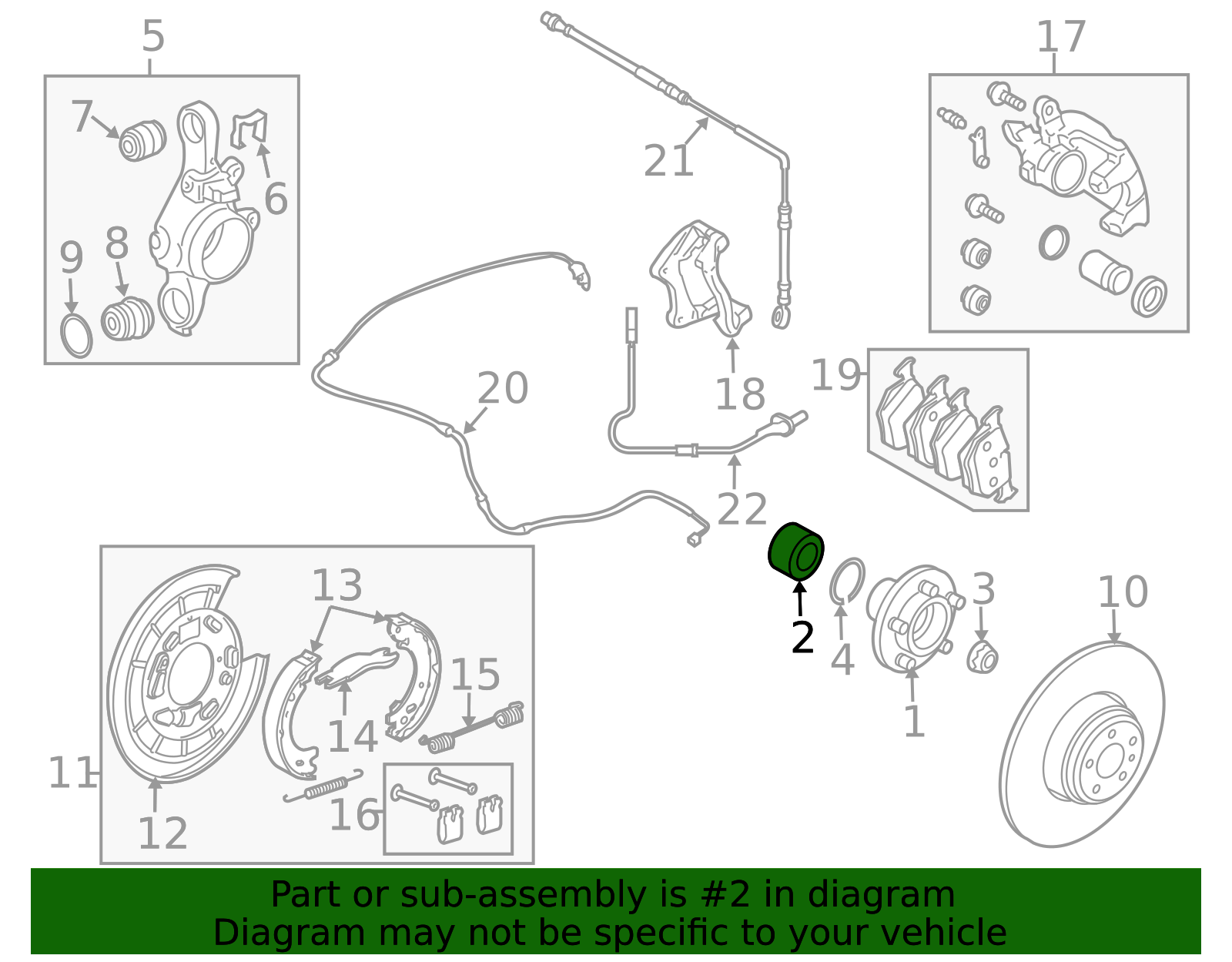 Pair Of Rear Wheel Bearing Kits For Range Rover Sport L320 2005-On