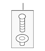 8615522000 - Body: Cowl Grille Retainer for Genesis: Electrified G80, G70, G80, G90 | Hyundai: Accent, Azera, Elantra, Elantra Coupe, Elantra GT, Equus, Genesis, Ioniq, Sonata, Tiburon, Tucson, Venue Image