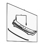 86150K2000 - Body: Cowl Grille for Hyundai: Venue Image