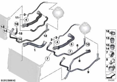 Cooling System Coolant Hoses for 2016 BMW X3 28dX #0