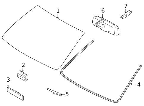 Glass - Windshield for 2009 Lexus LX570 #0