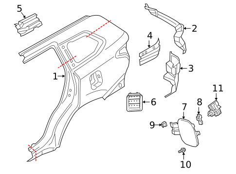 Fuel Door for 2021 Mitsubishi Outlander PHEV #0