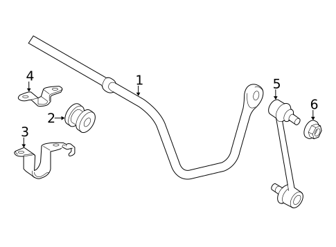 Stabilizer Bar & Components for 2018 Toyota Avalon #1