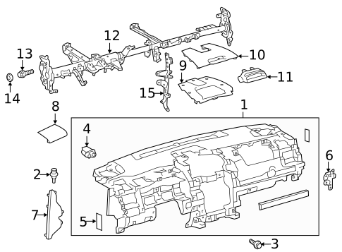 Instrument Panel for 2012 Toyota Camry #1